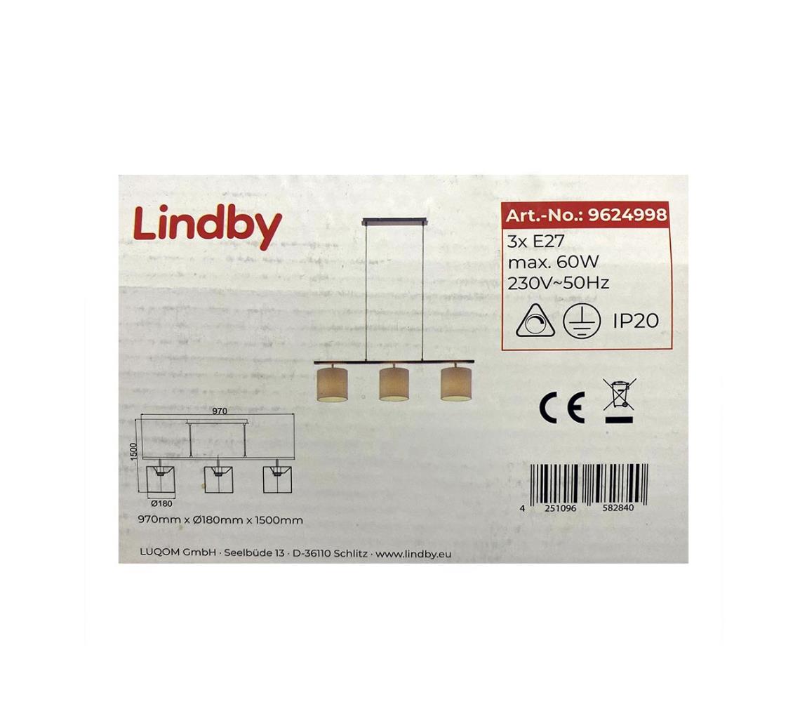 Lindby Lindby - Luster na lanku ZALIA 3xE27/60W/230V 