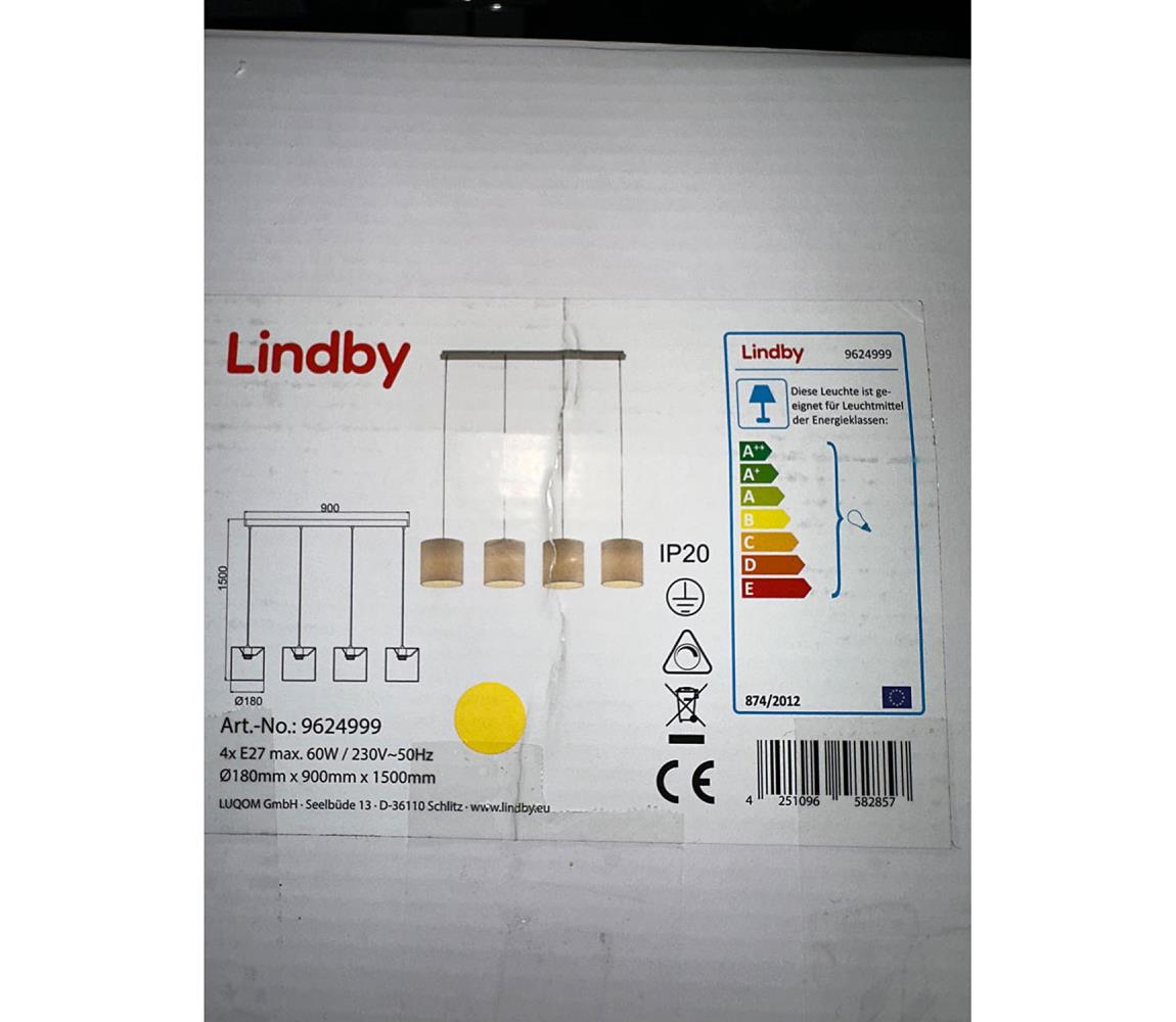 Lindby Lindby - Luster na lanku ZALIA 4xE27/60W/230V 