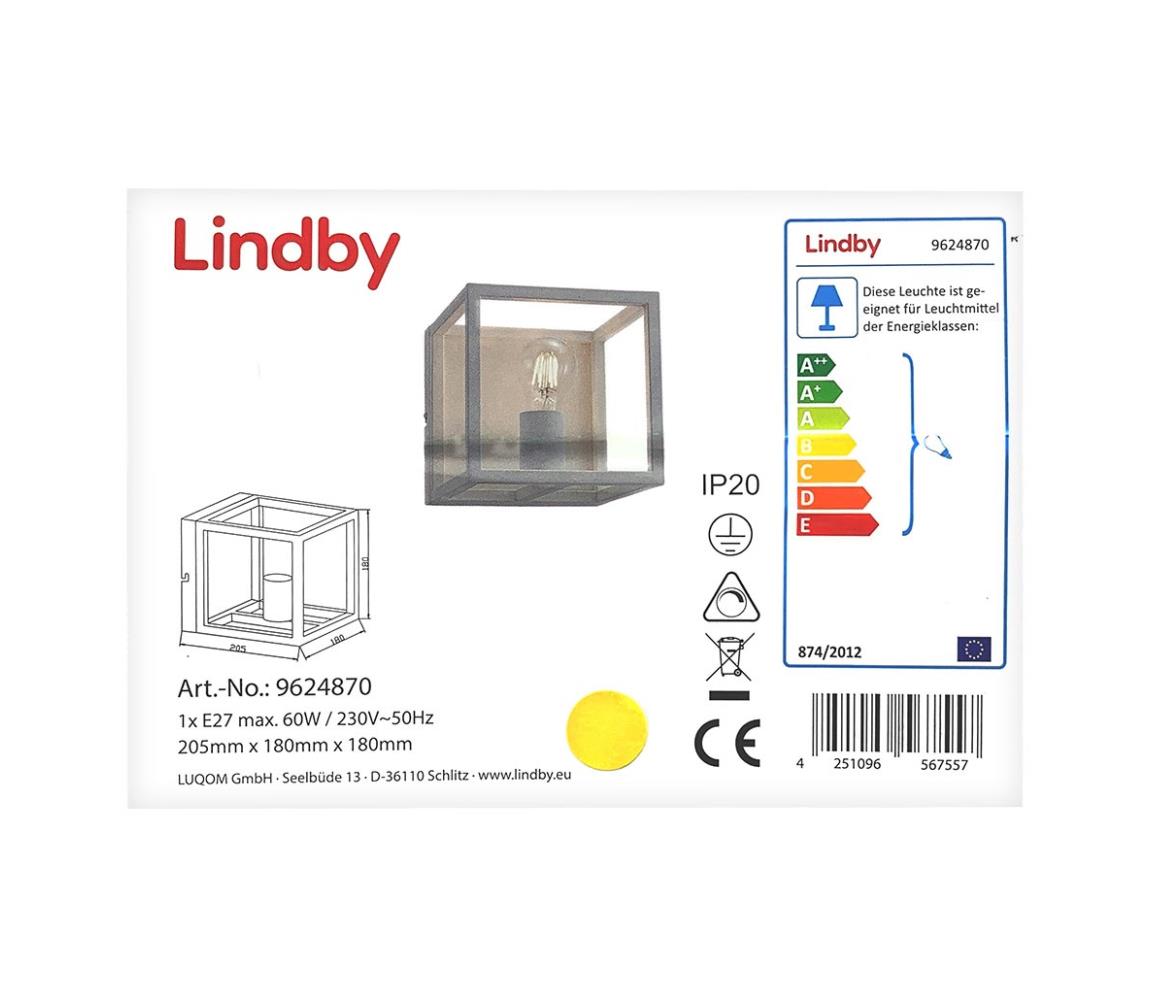 Lindby Lindby - Nástenné svietidlo MERON 1xE27/60W/230V 