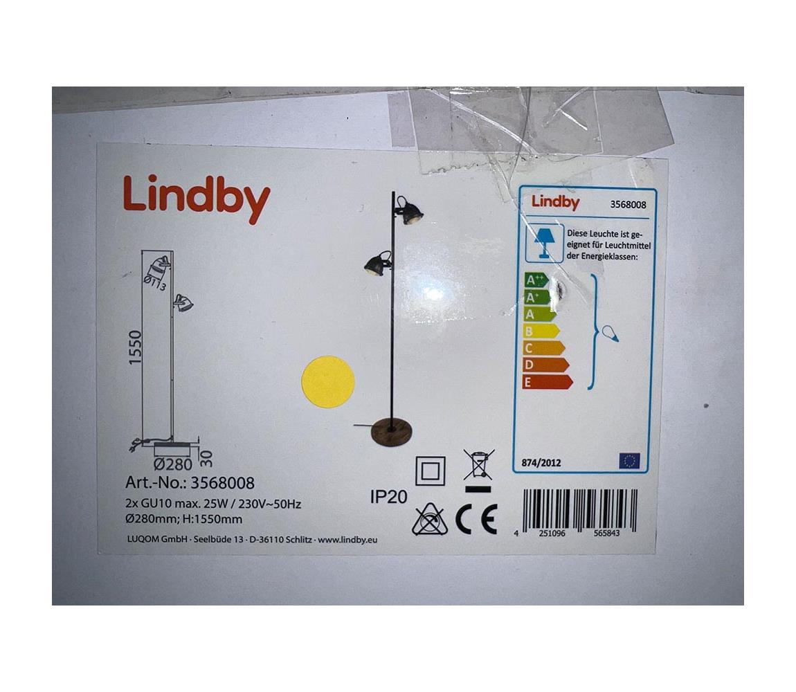 Lindby Lindby - Stojacia lampa SHILA 2xGU10/25W/230V 