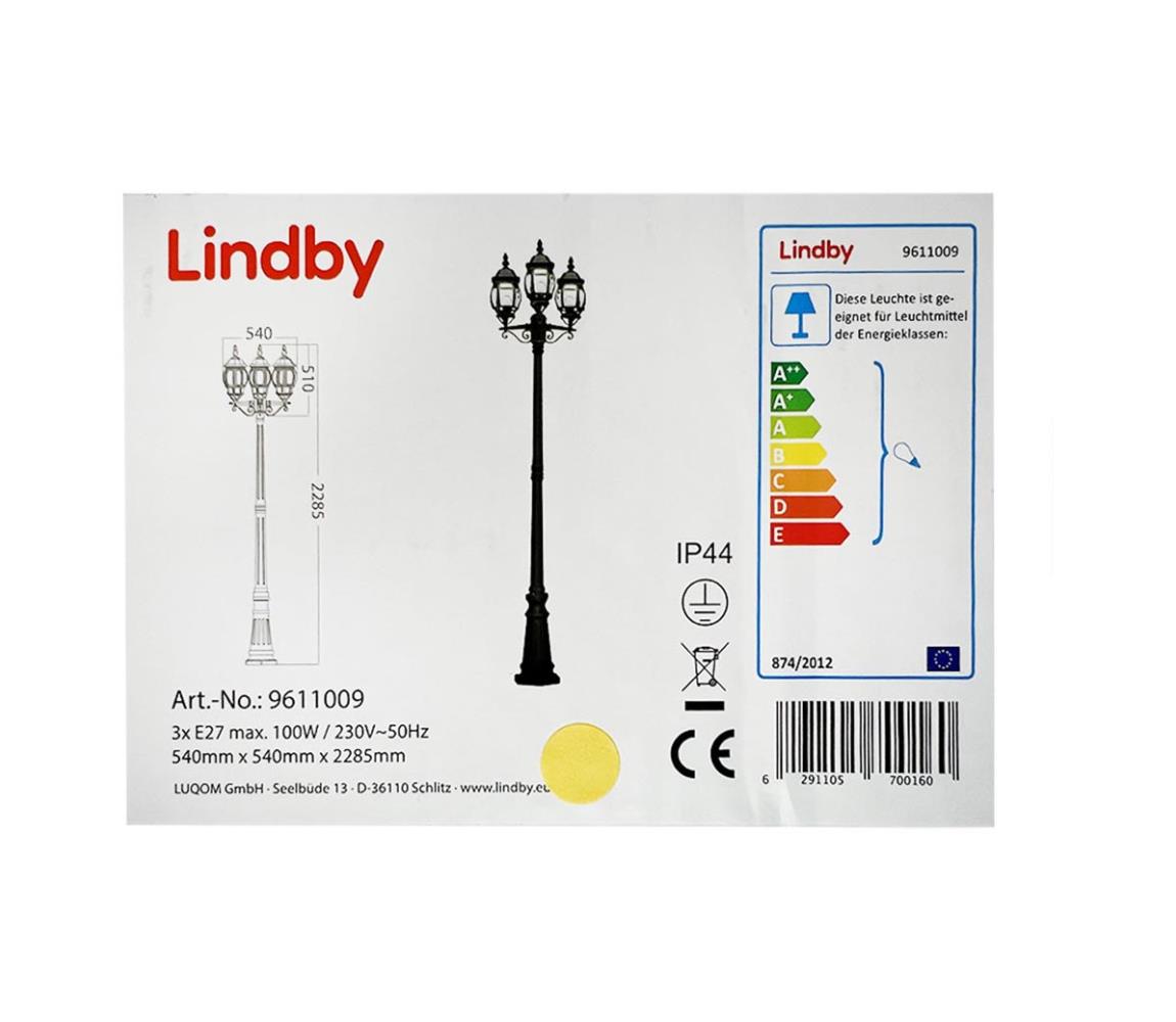 Lindby Lindby - Vonkajšia lampa 3xE27/100W/230V IP44 