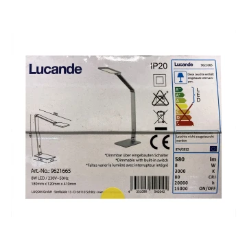 Lucande - LED Stmievateľná dotyková stolná lampa MION LED/8W/230V