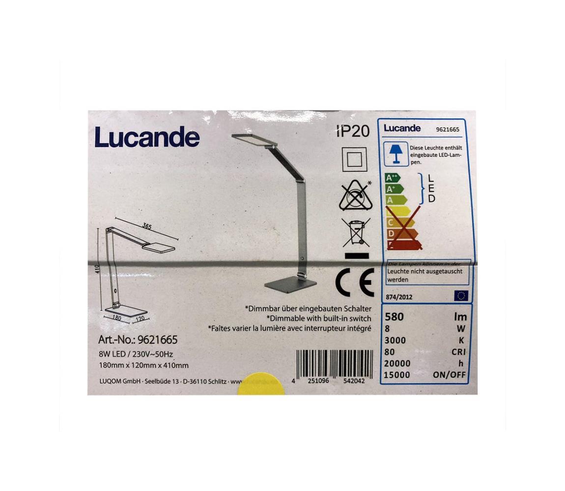 Lucande Lucande - LED Stmievateľná dotyková stolná lampa MION LED/8W/230V 