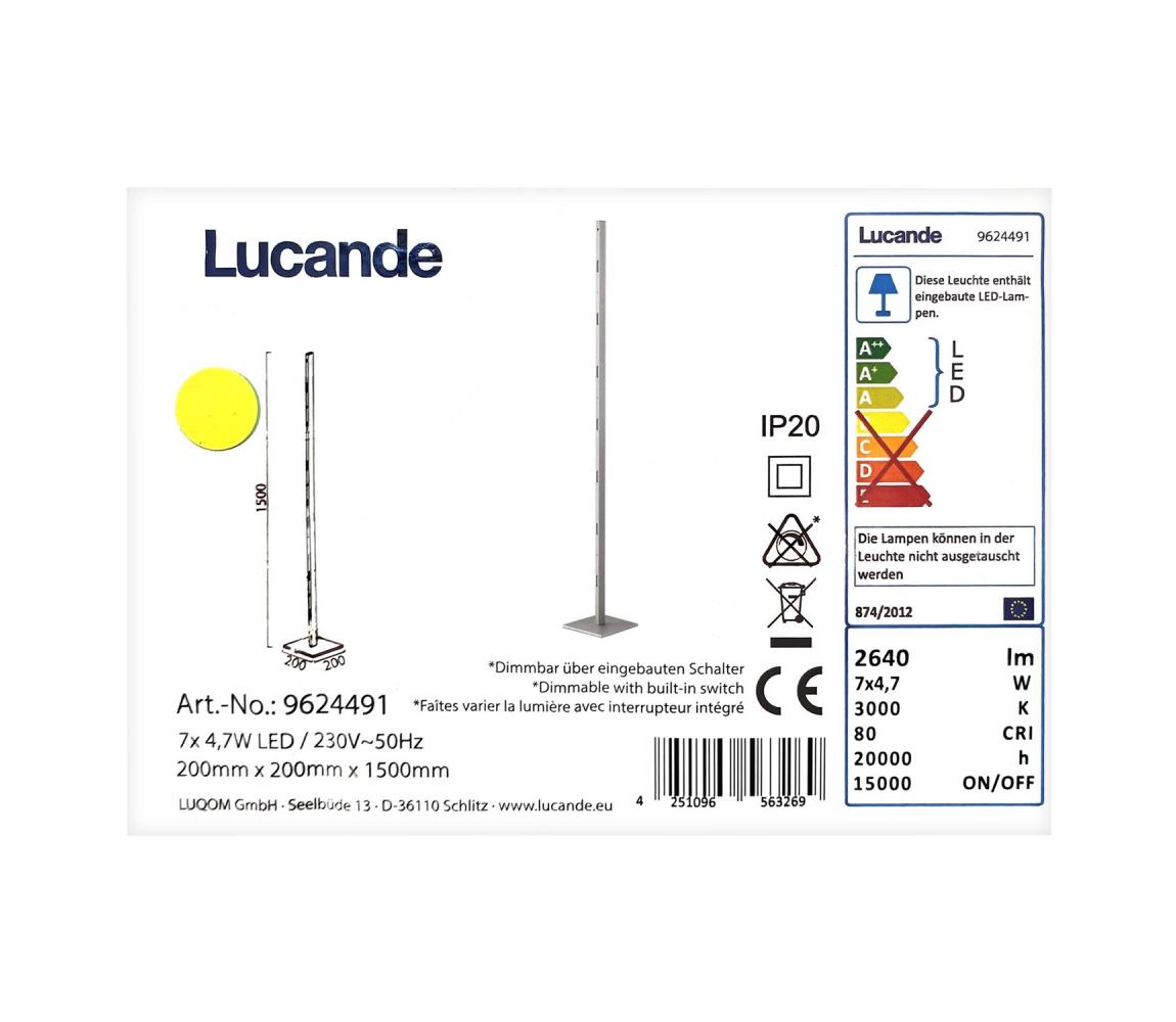 Lucande Lucande - LED Stmievateľná stojacia lampa MARGEAU 7xLED/4,7W/230V 