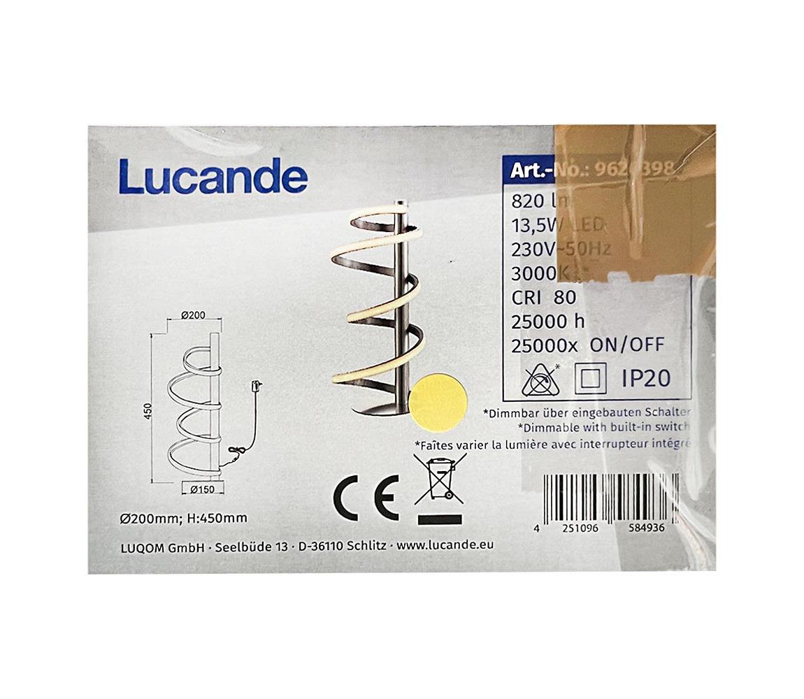 Lucande Lucande - LED Stmievateľná stolná lampa MILORA LED/13,5W/230V 