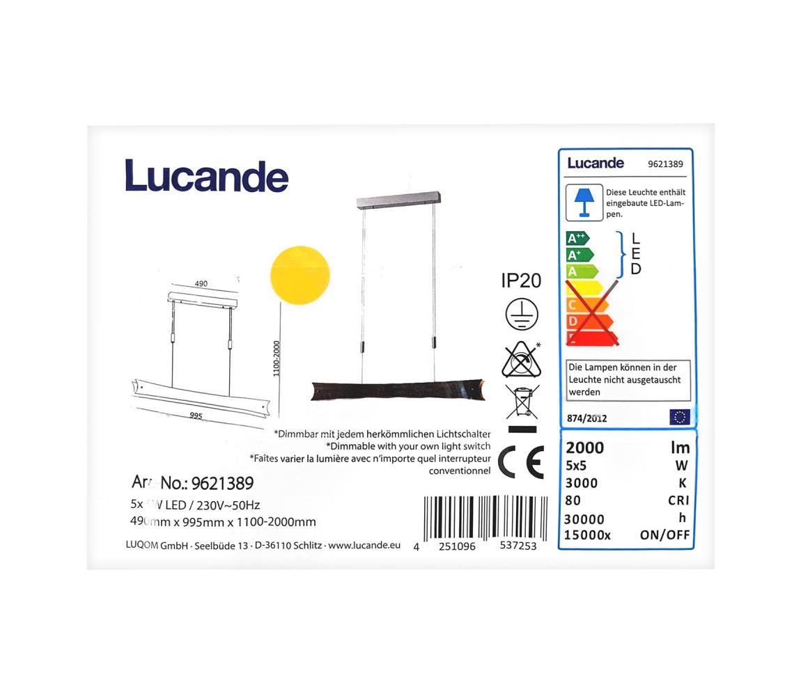 Lucande Lucande - LED Stmievateľný luster na lanku EBBA 5xLED/5W/230V 