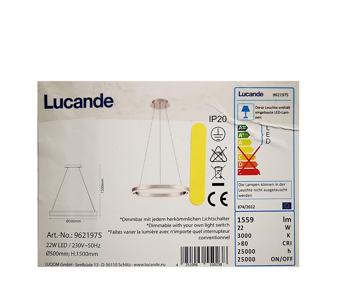 Lucande Lucande - LED Stmievateľný luster na lanku LYANI LED/20,5W/230V 