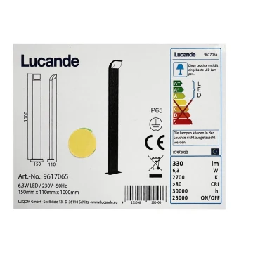 Lucande - LED Vonkajšia lampa TINNA LED/6,3W/230V IP65