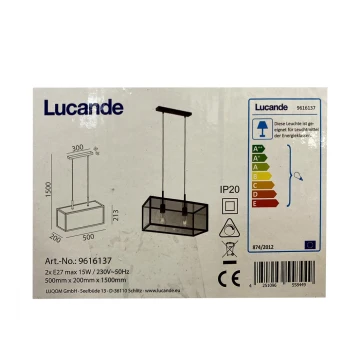 Lucande - Luster na lanku BEYZA 2xE27/15W/230