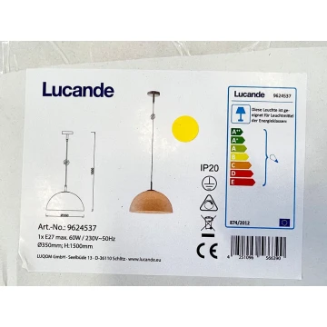 Lucande - Luster na lanku LOURENCO 1xE27/60W/230V