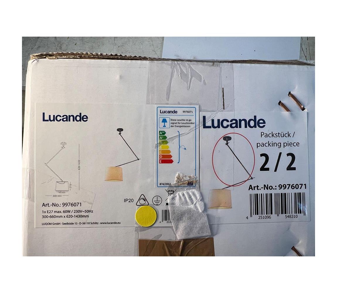 Lucande Lucande - Luster na tyči JOLLA 1xE27/60W/230V 