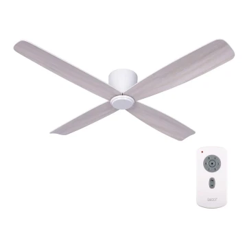 Lucci air 210986 - Stropný ventilátor FRASER biela/drevo + diaľkové ovládanie