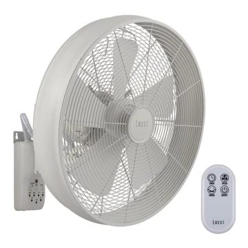 Lucci Air 213128EU - Nástenný ventilátor BREEZE 55W/230V biela + diaľkové ovládanie