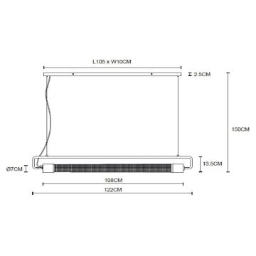 Lucide 05433/02/30 - Luster na lanku CALIXT 2xE27/25W/230V