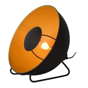 Lucide 05530/31/30 - Stolná lampa ALVARO 1xE27/40W/230V pr. 31 cm čierna/zlatá