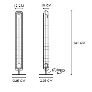 Lucide 05732/02/30 - Stojacia lampa LATTICE 2xE27/40W/230V