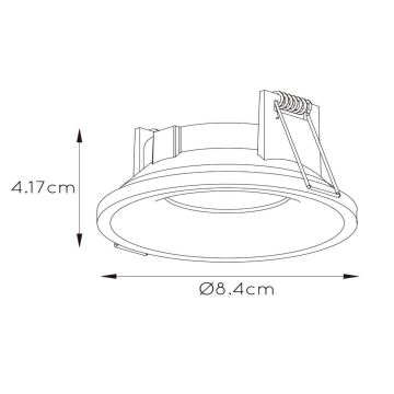 Lucide 09923/01/31 - Kúpeľňové podhľadové svietidlo ZIVA 1xGU10/50W/230V IP44 biela