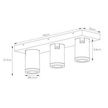 Lucide 09930/15/30 - LED Stmievateľné bodové svietidlo TAYLOR 3xGU10/5W/230V IP44