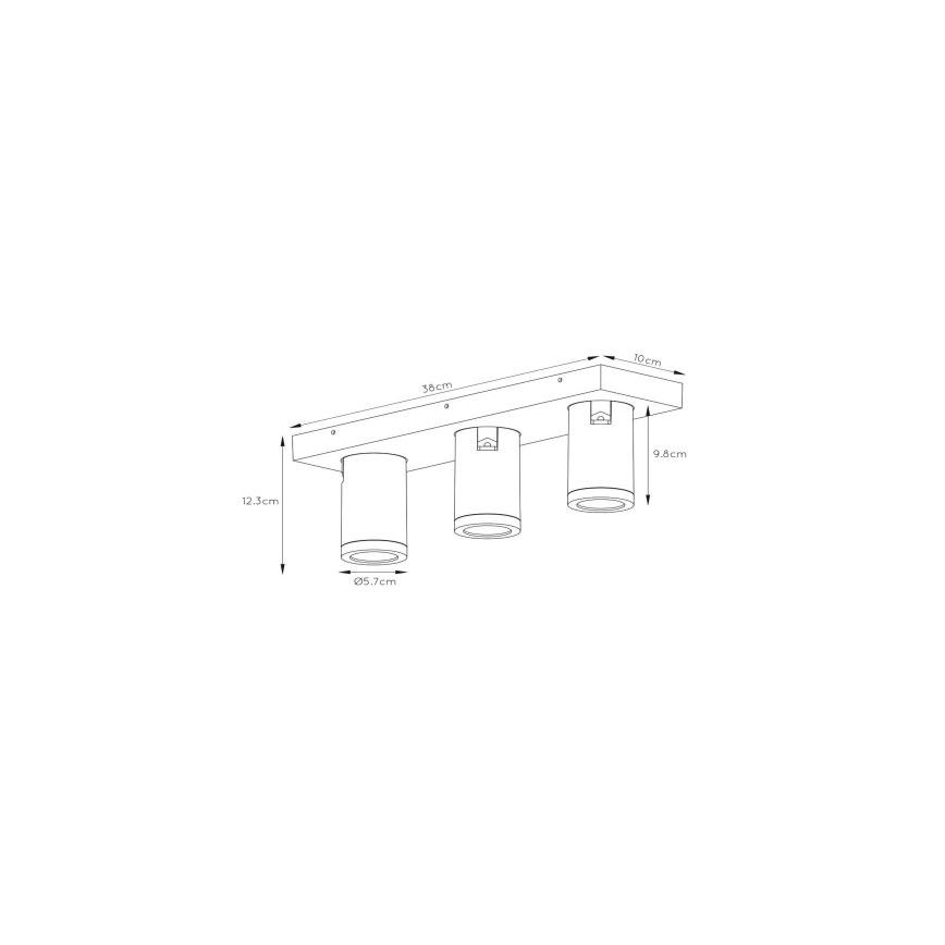 Lucide 09930/15/30 - LED Stmievateľné bodové svietidlo TAYLOR 3xGU10/5W/230V IP44