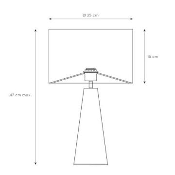 Lucide 10501/81/30 - Stolná lampa VELVET 1xE27/40W/230V