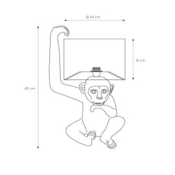 Lucide 10502/81/30 - Stolná lampa CHIMP 1xE14/40W/230V 45cm