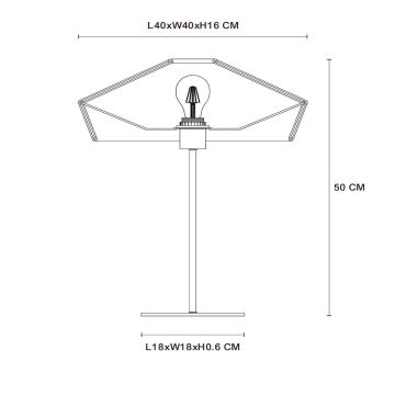 Lucide 10513/40/72 - Stolná lampa YUNKAI 1xE27/60W/230V hnedá