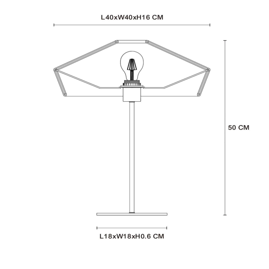 Lucide 10513/40/72 - Stolná lampa YUNKAI 1xE27/60W/230V hnedá