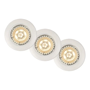 Lucide 11001/15/31 - SADA 3x LED Stmievateľné podhľadové svietidlo FOCUS 1xGU10/5W/230V biele okrúhle