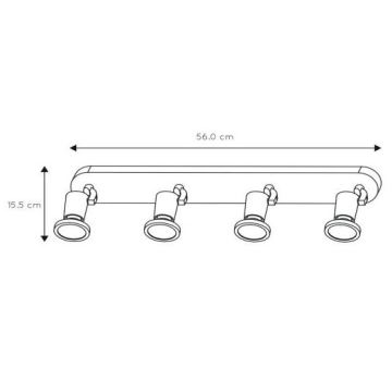 Lucide 11903/20/30 - LED bodové svietidlo JASTER-LED 4xGU10/5W/230V čierne