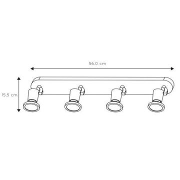 Lucide 11903/20/31 - LED bodové svietidlo JASTER-LED 4xGU10/5W/230V biele