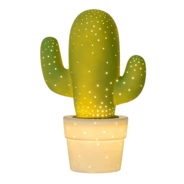 Lucide 13513/01/33 - Stolná lampa CACTUS 1xE14/40W/230V zelená