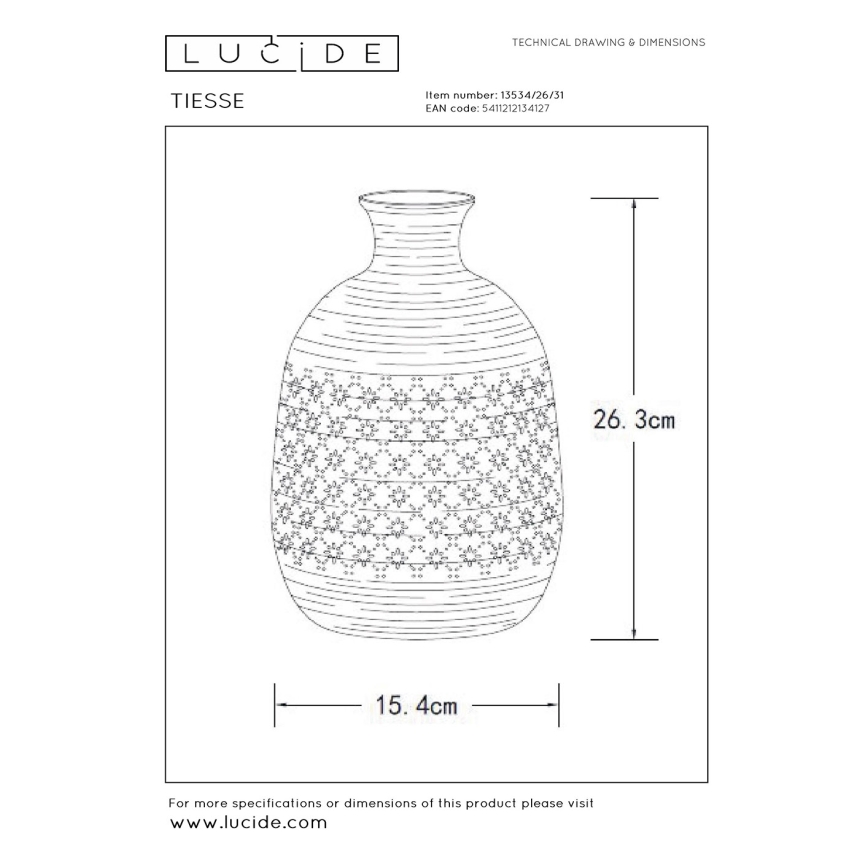 Lucide 13534/26/31 - Stolná lampa TIESSE 1xE14/40W/230V