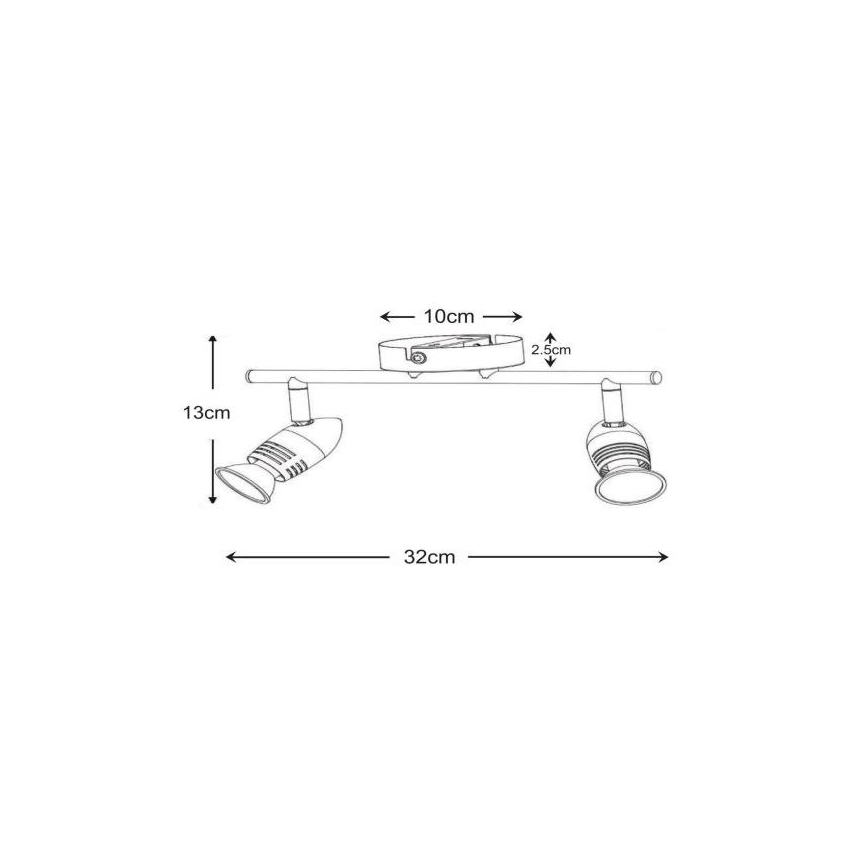 Lucide 13955/10/12 - LED bodové svietidlo CARO-LED 2xGU10/5W/230V chróm