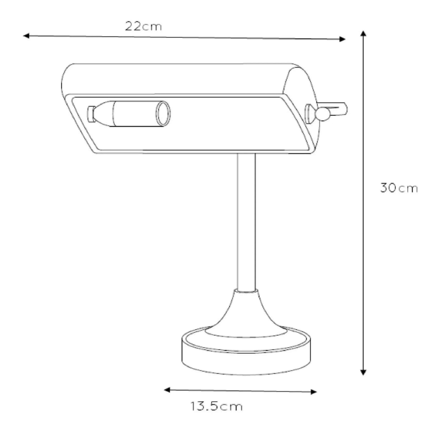 Lucide 17504/01/11 - Stolná lampa BANKER 1xE14/ESL 11W/230V