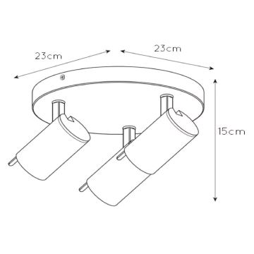 Lucide 17998/15/30 - LED Stmievateľné bodové svietidlo GRONY 3xGU10/5W/230V CRI 95