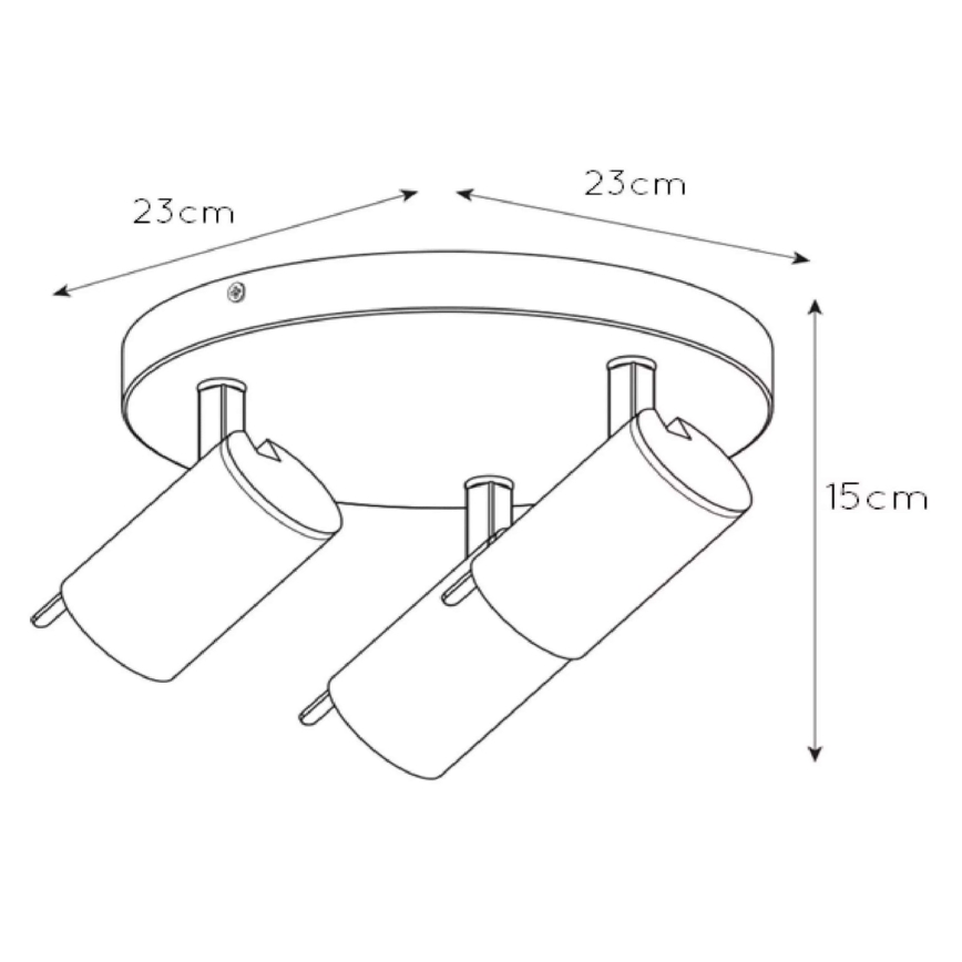 Lucide 17998/15/30 - LED Stmievateľné bodové svietidlo GRONY 3xGU10/5W/230V CRI 95