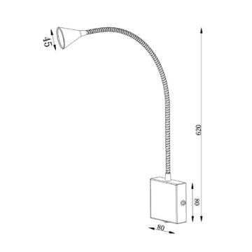 Lucide 18293/03/31 - LED nástenné svietidlo BUDDY LED/3W/230V