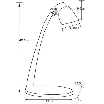 Lucide 18660/05/02 - LED Stolná lampa LUDO LED/4,5W/230V čierna/zlatá