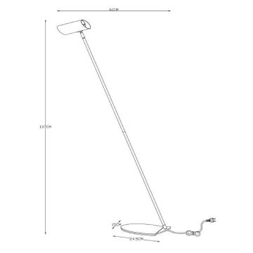 Lucide 19700/01/30 - Stojacia lampa HESTER 1xGU10/7W/230V čierna