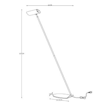 Lucide 19700/01/31 - Stojacia lampa HESTER 1xGU10/7W/230V