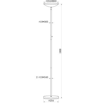 Lucide 19791/20/30 - LED Stmievateľná stojacia lampa ZENITH LED/20W/230V čierna