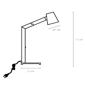 Lucide 20610/01/30 - Stolná lampa MIZUKO 1xE14/40W/230V