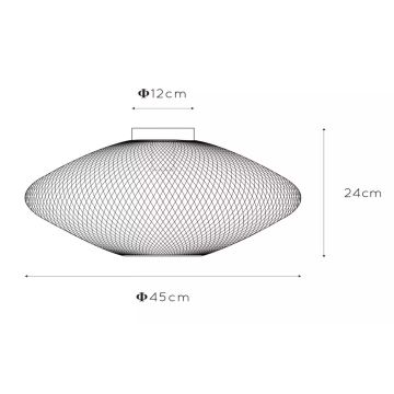 Lucide 21123/45/30 - Stropné svietidlo MESH 1xE27/40W/230V čierna