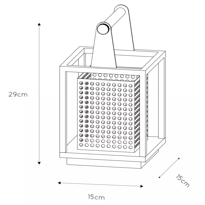 Lucide 21522/01/30 - Stolná lampa SANSA 1xE27/40W/230V