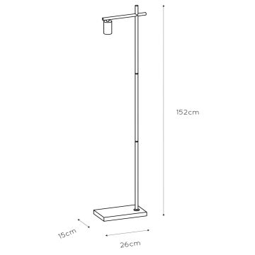 Lucide 21721/01/30 - Stojacia lampa LEANNE 1xE27/40W/230V čierna