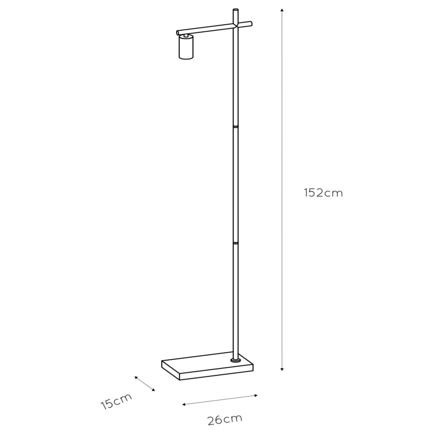 Lucide 21721/01/30 - Stojacia lampa LEANNE 1xE27/40W/230V čierna