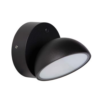 Lucide 22865/12/30 - LED Vonkajšie nástenné svietidlo so senzorom FINN LED/12W/230V IP54 čierna