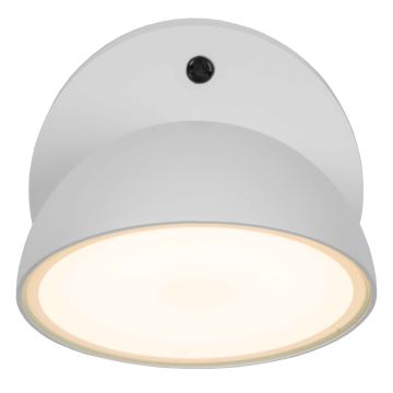 Lucide 22865/12/31 - LED Vonkajšie nástenné svietidlo so senzorom FINN LED/12W/230V IP54 biela