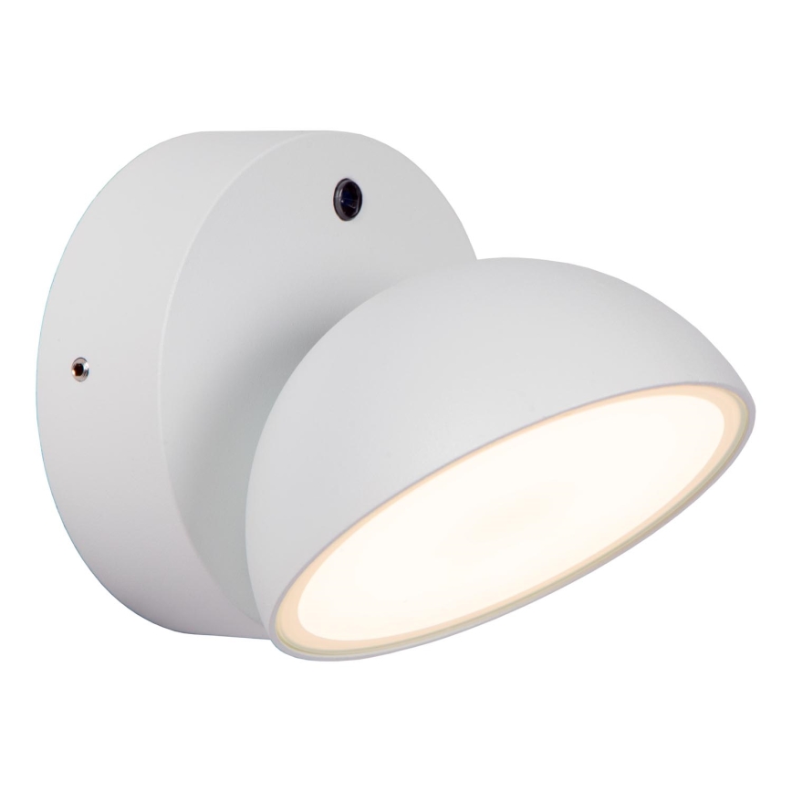 Lucide 22865/12/31 - LED Vonkajšie nástenné svietidlo so senzorom FINN LED/12W/230V IP54 biela