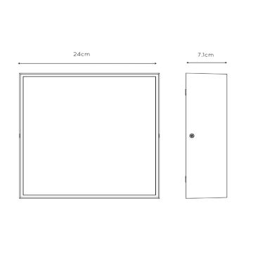 Lucide 27816/10/29 - LED Kúpeľňové stropné svietidlo ROXANE LED/12W/230V 24x24 cm IP54 čierna